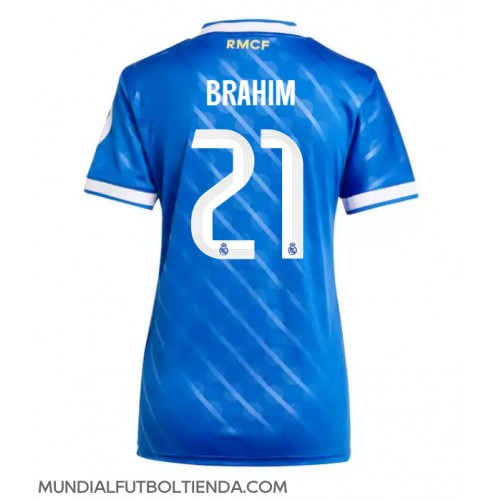 Camiseta Real Madrid Brahim Diaz #21 Tercera Equipación Replica 2025-26 para mujer mangas cortas